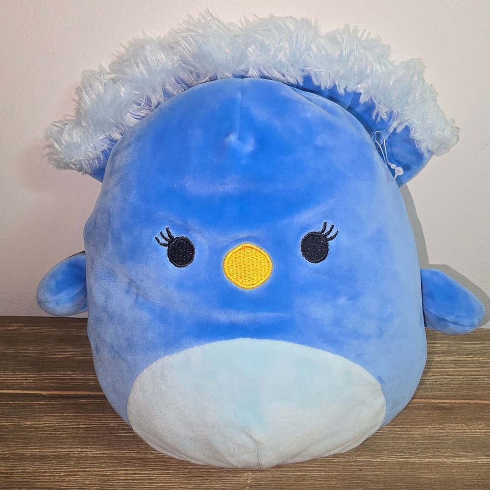 Squishmallows 8 Inch Blue Bird Peacock Plush Stuffed Animal Toy Kellytoy